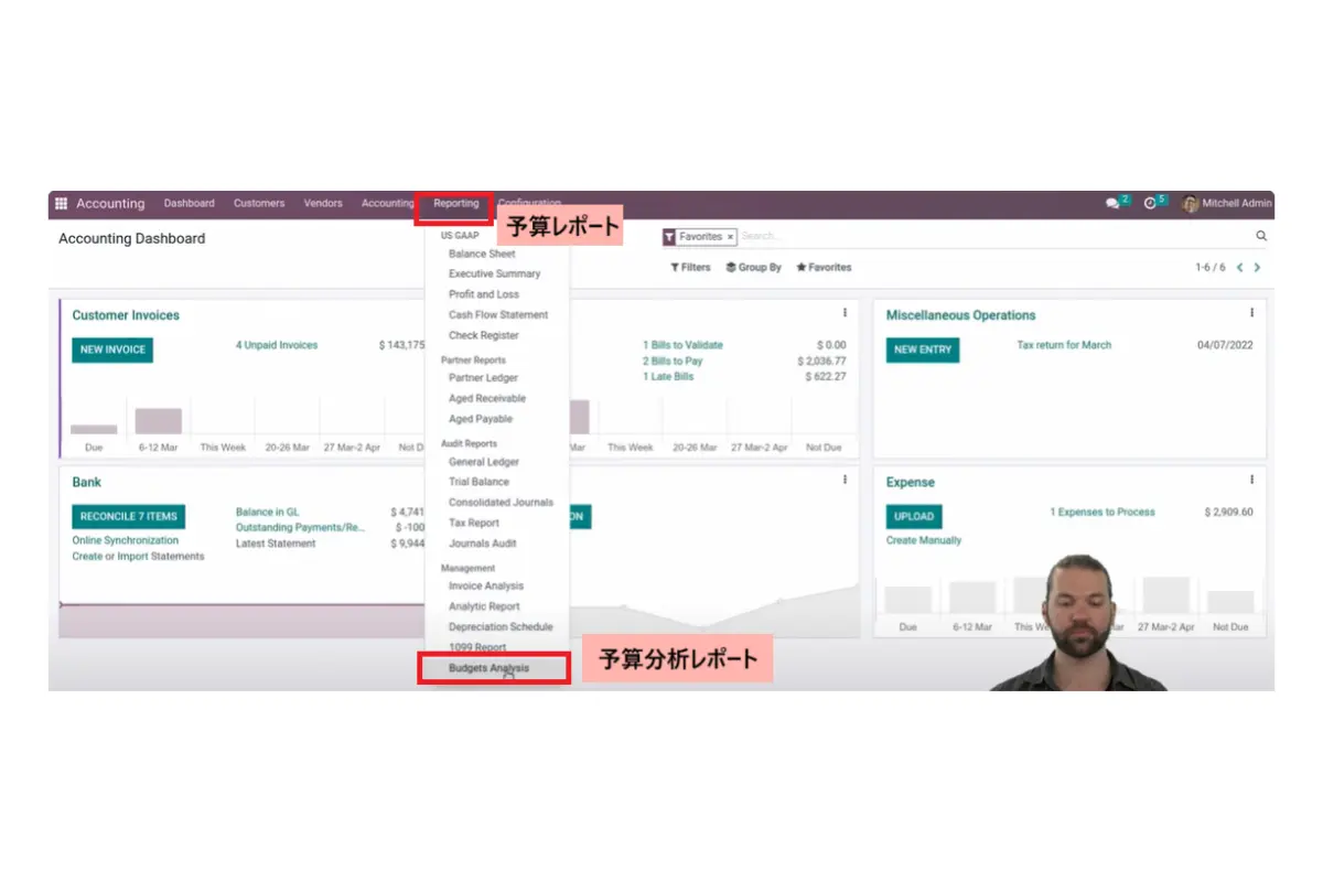 予算管理・予算分析レポート